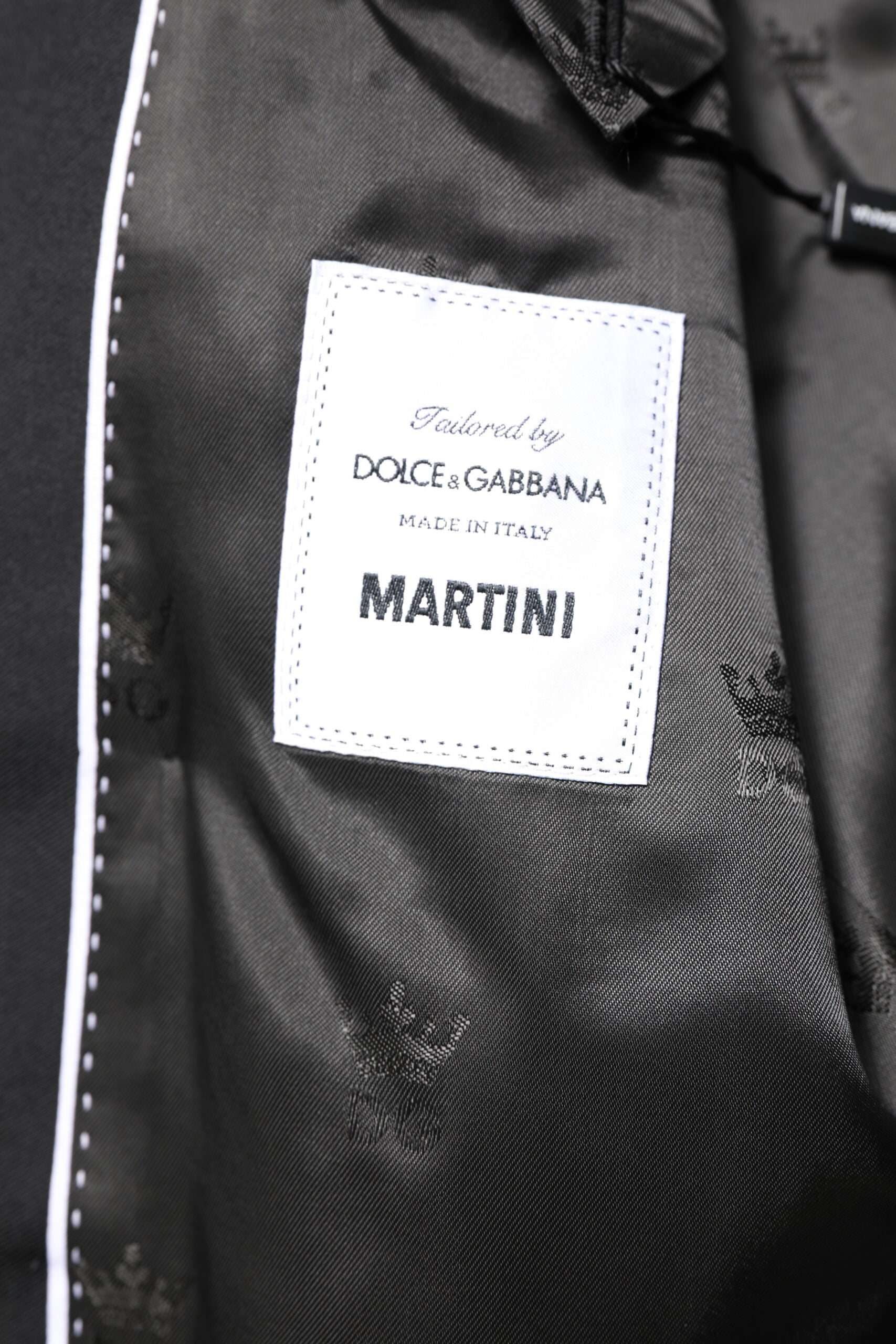 Dolce &amp; Gabbana Black MARTINI Double Breasted Coat Blazer