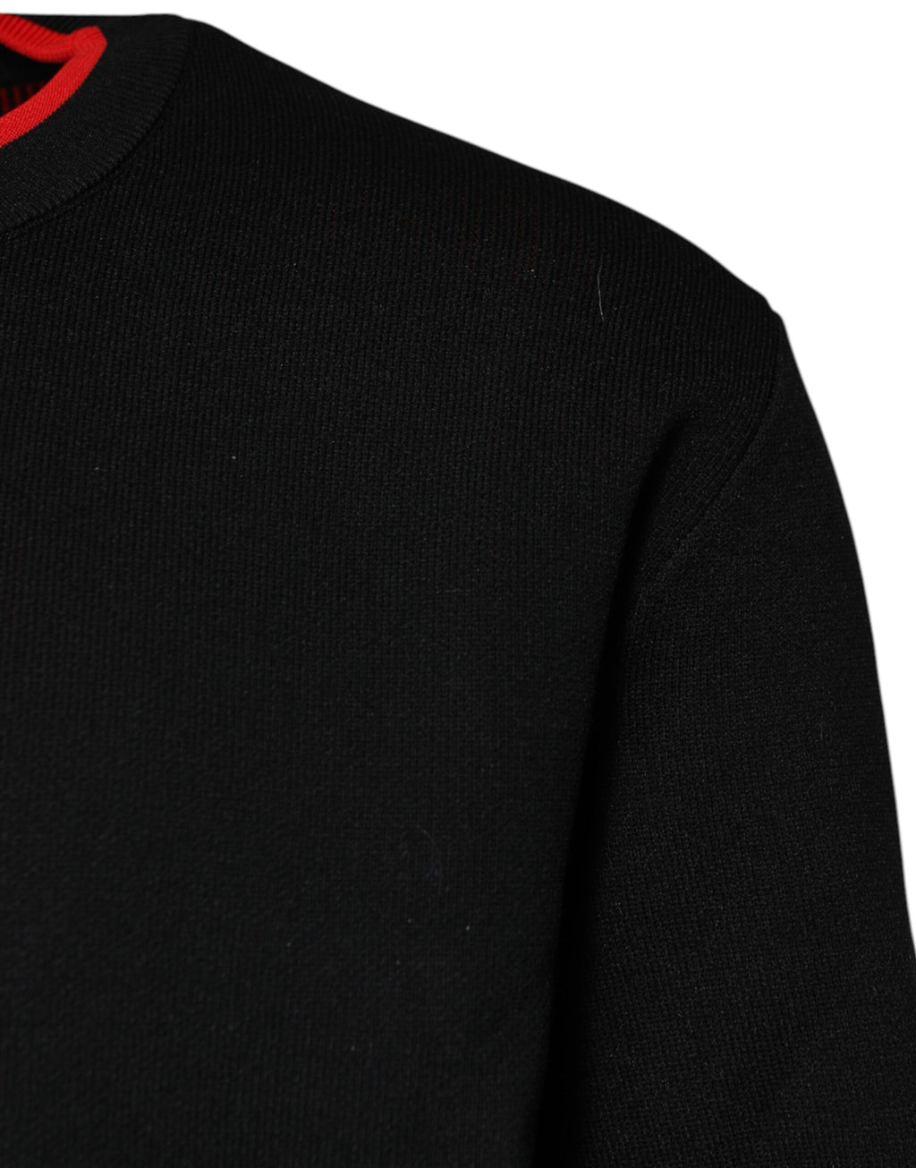 Dolce &amp; Gabbana Black Nylon DG Logo Knit Men Pullover Sweater