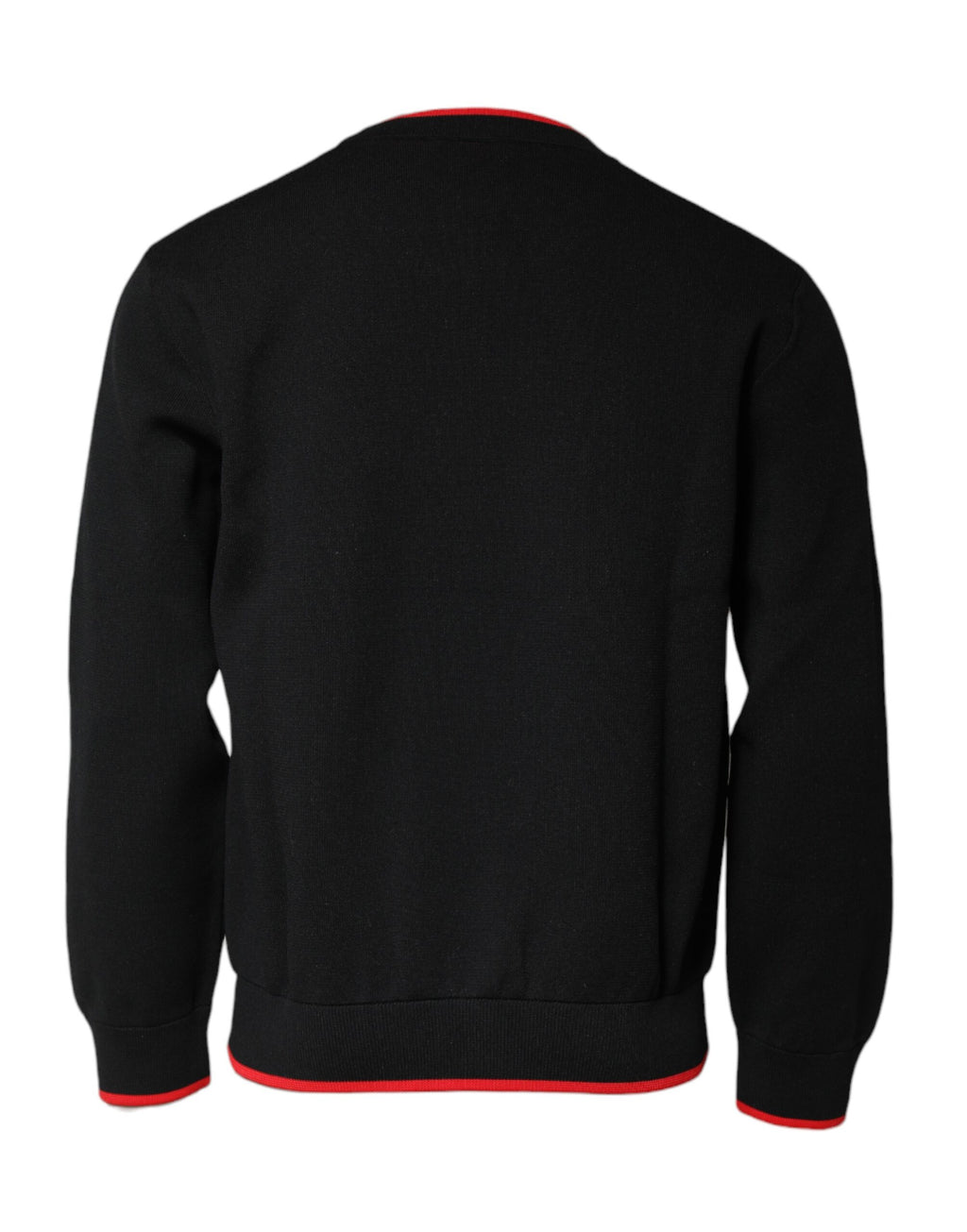 Dolce &amp; Gabbana Black Nylon DG Logo Knit Men Pullover Sweater
