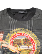 Dolce &amp; Gabbana Black White Graphic Print Short Sleeve T-shirt