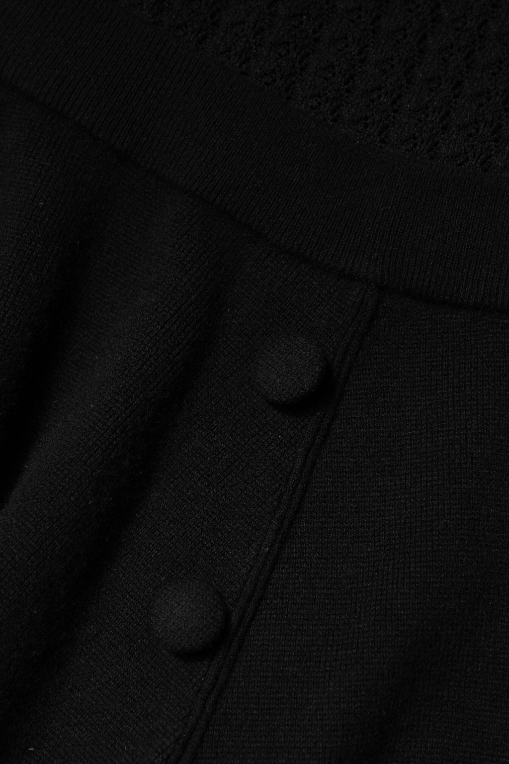 Dolce &amp; Gabbana Black Cashmere Long Sleeves A-line Midi Dress