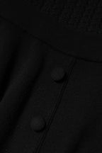 Dolce &amp; Gabbana Black Cashmere Long Sleeves A-line Midi Dress