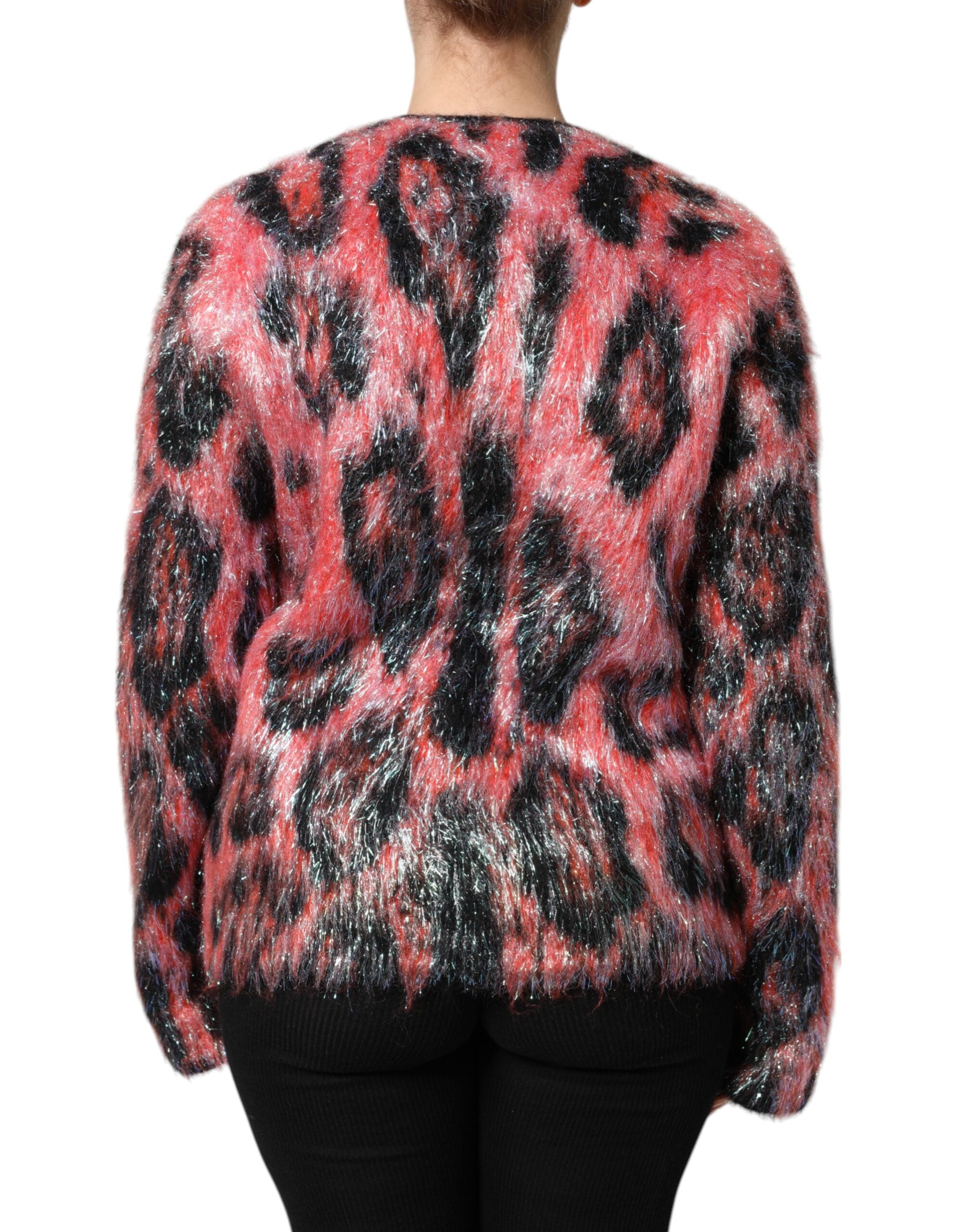 Dolce &amp; Gabbana Red Mohair Wool Button Down Cardigan Sweater