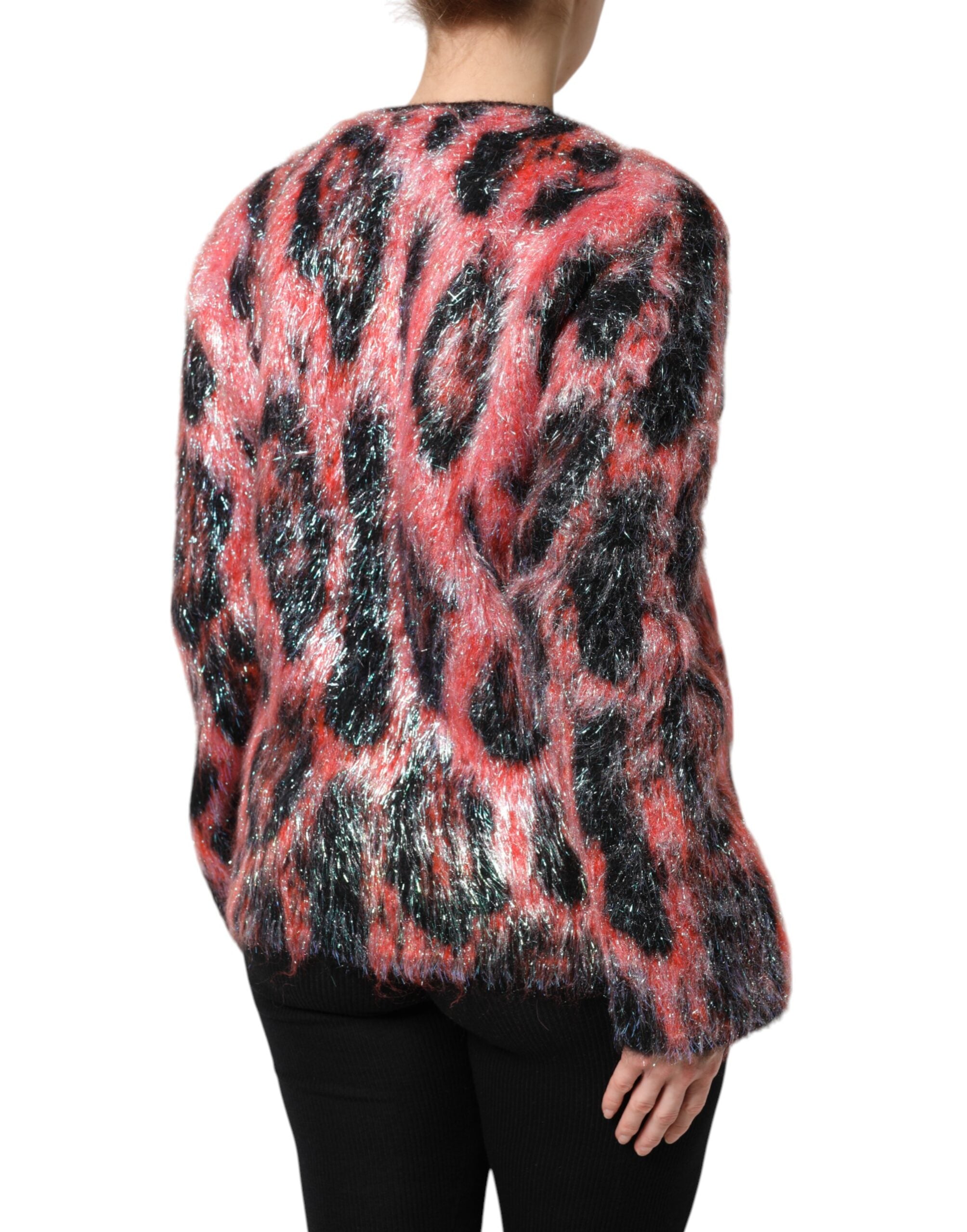 Dolce &amp; Gabbana Red Mohair Wool Button Down Cardigan Sweater