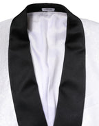 Dolce &amp; Gabbana White Nylon Single Breasted Coat Blazer