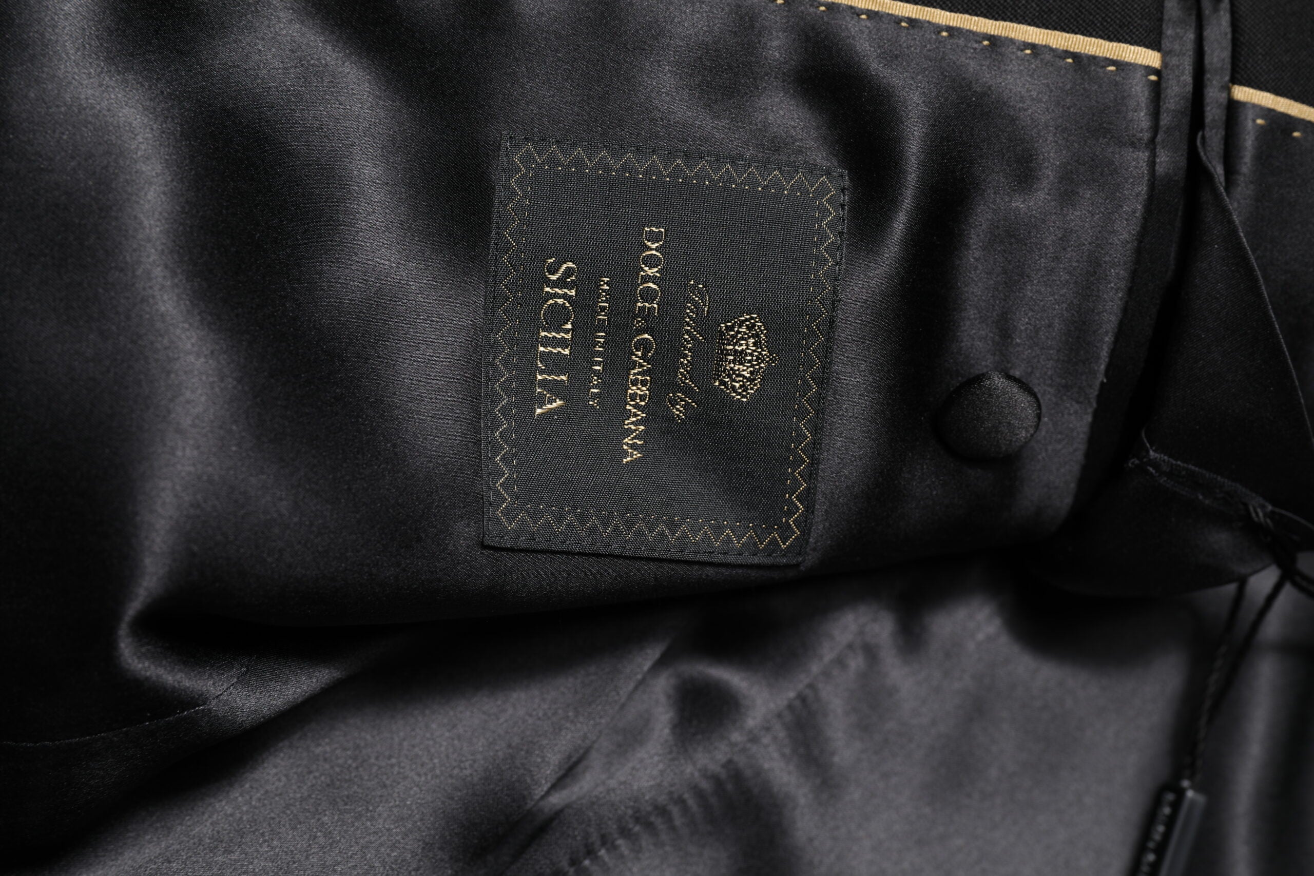 Dolce &amp; Gabbana Black SICILIA CrystalEmbellished Coat Blazer