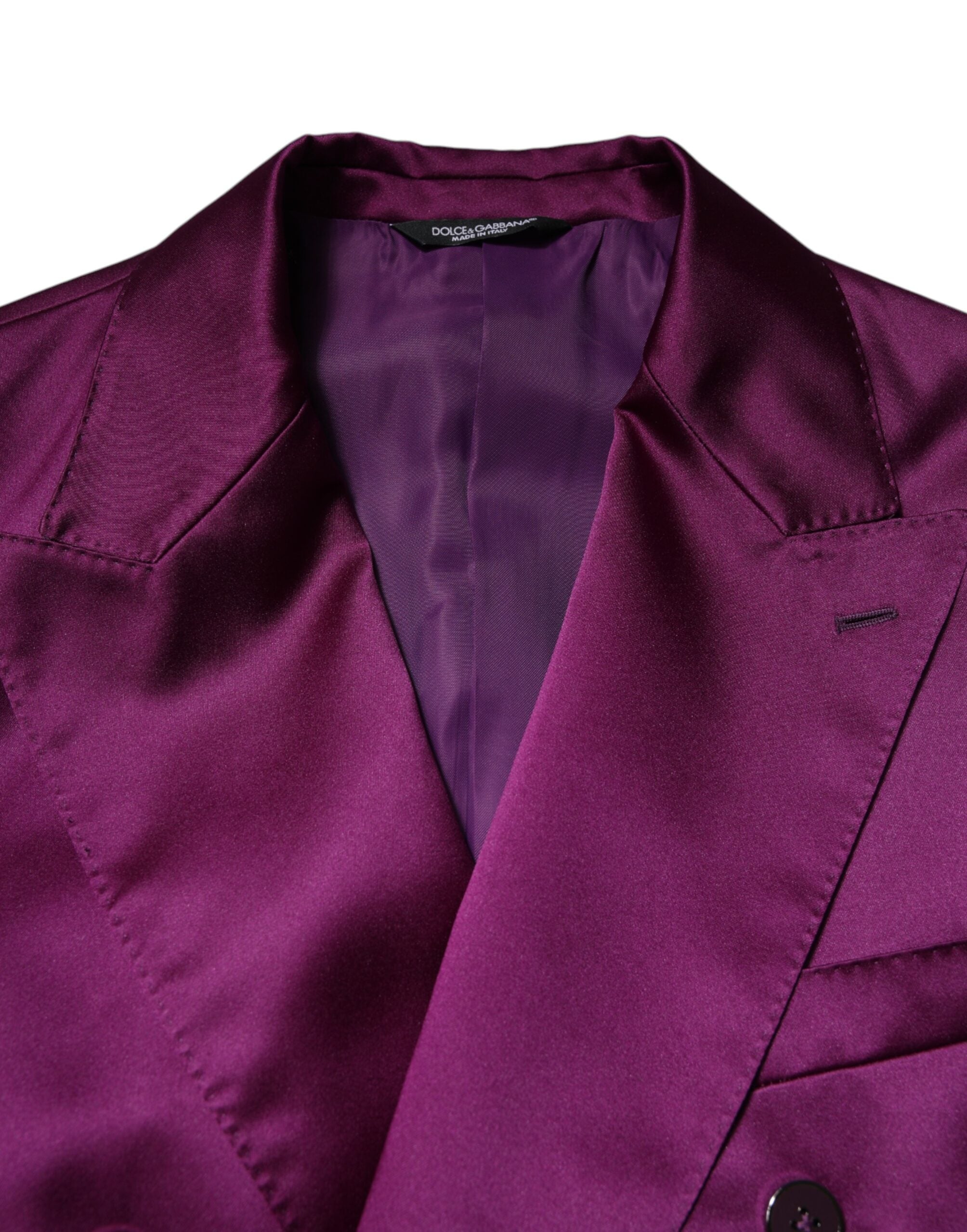 Dolce &amp; Gabbana Purple Double Breasted Men Suit Coat Blazer