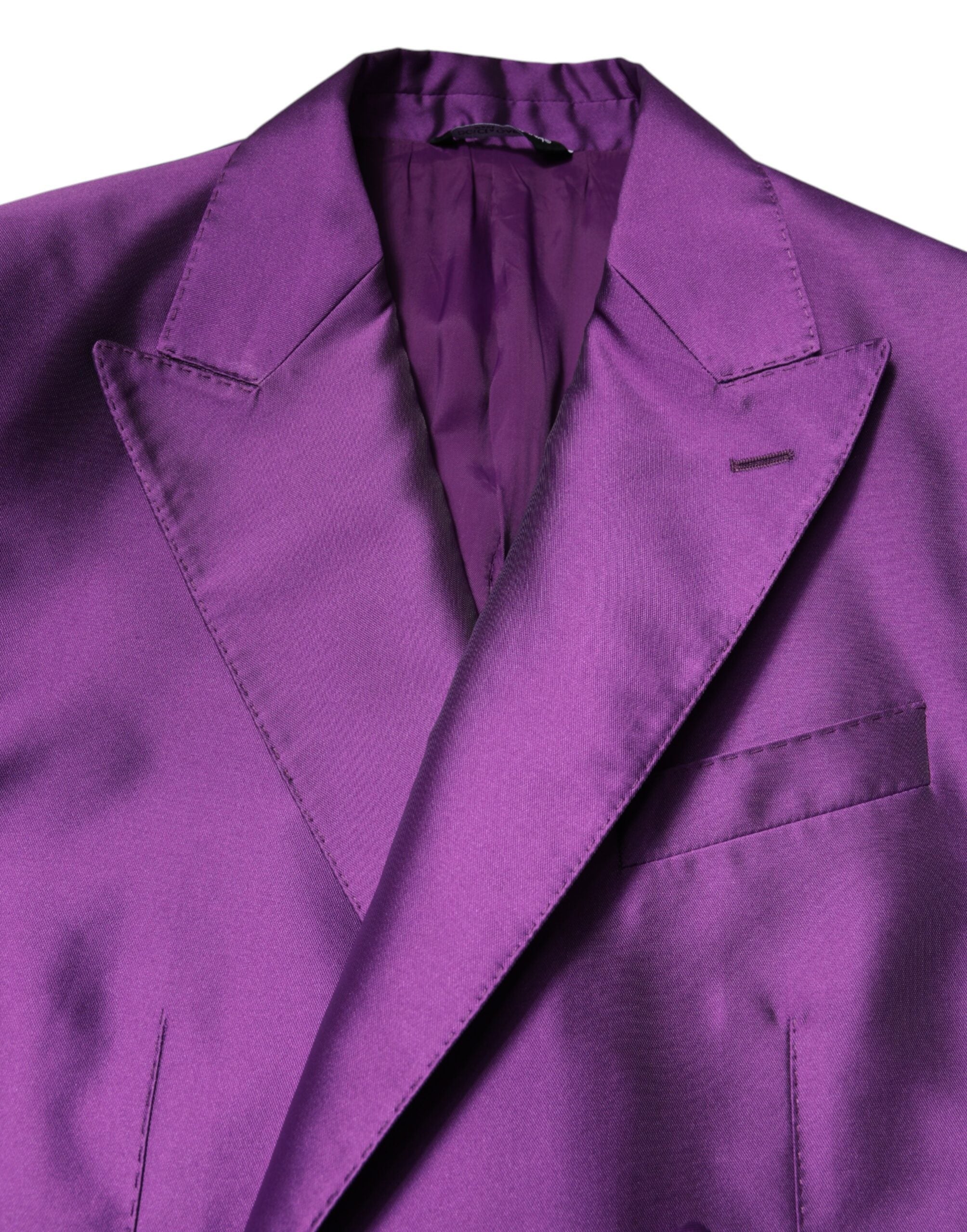 Dolce &amp; Gabbana Purple Double Breasted Men Suit Coat Blazer