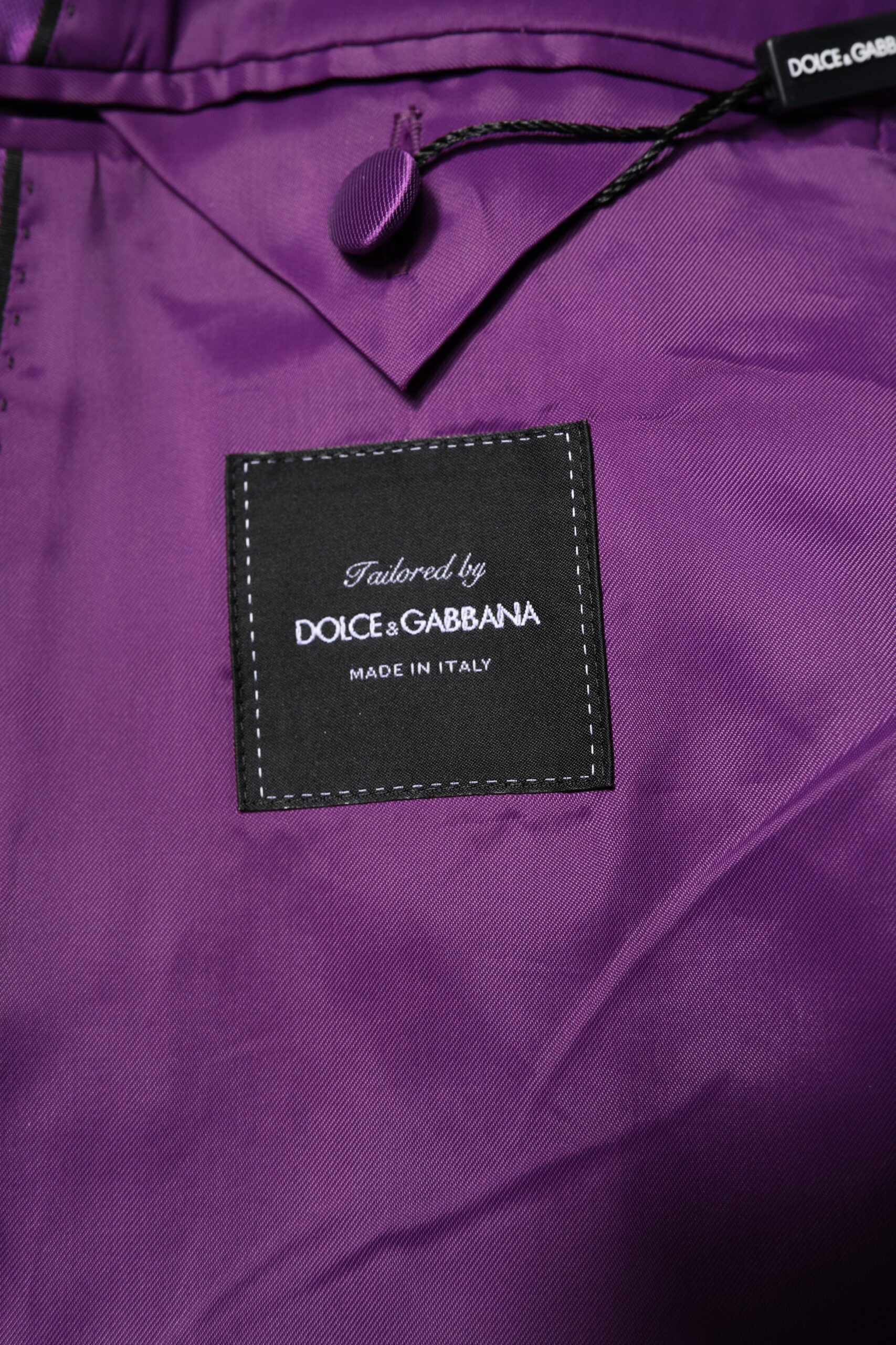 Dolce &amp; Gabbana Purple Double Breasted Men Suit Coat Blazer