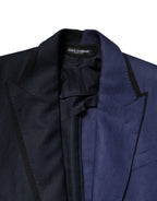 Dolce &amp; Gabbana Navy Blue Double Breasted Suit Coat Blazer