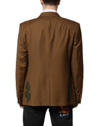 Dolce &amp; Gabbana Brown MARTINI Single Breasted Coat Blazer