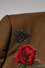 Dolce &amp; Gabbana Brown MARTINI Single Breasted Coat Blazer
