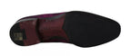 Dolce &amp; Gabbana Purple Jacquard Loafers Dress Formal Shoes