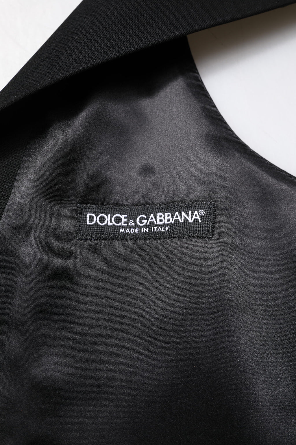 Dolce &amp; Gabbana Black Wool Waistcoat Dress Formal Vest