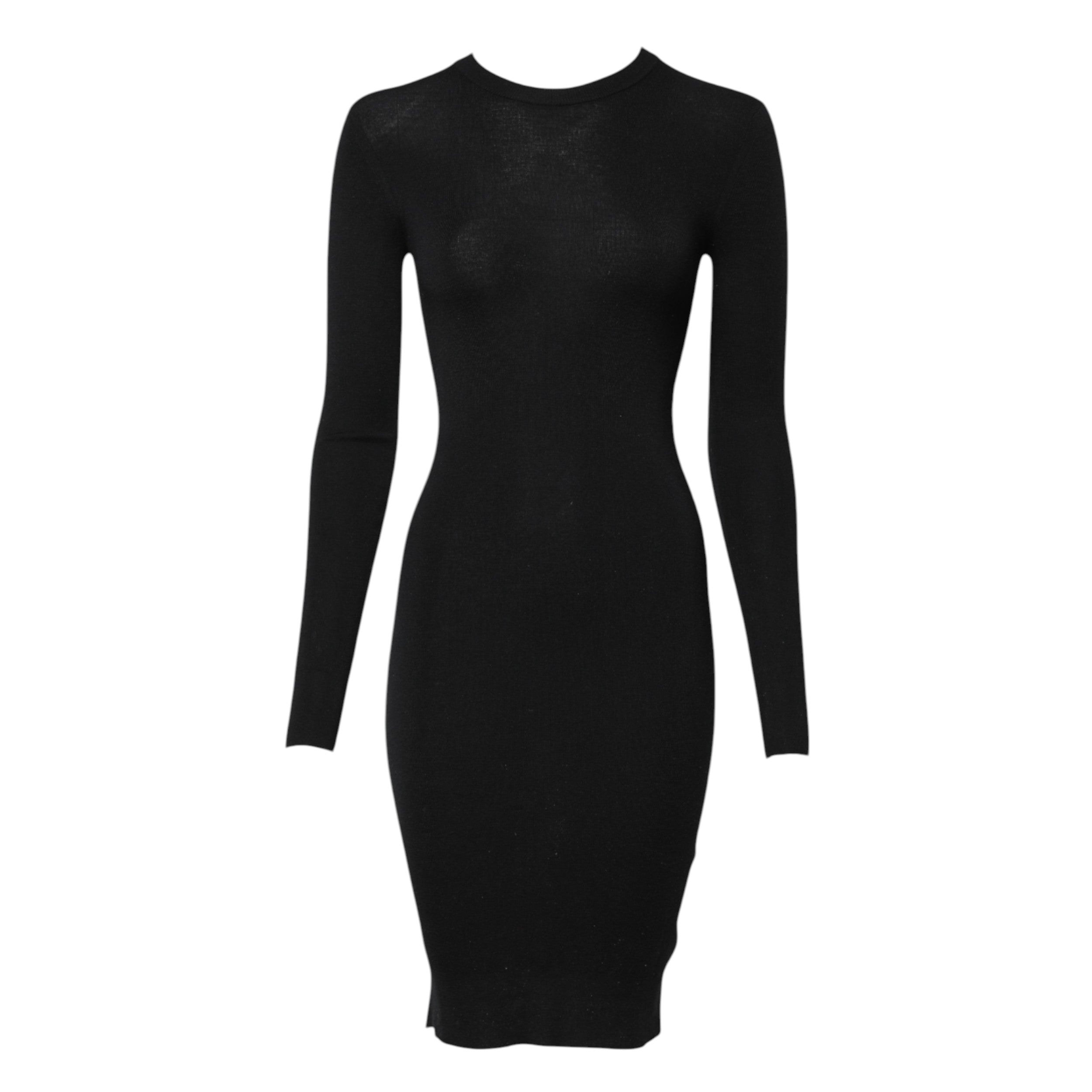 Dolce &amp; Gabbana Black Long Sleeves Bodycon Sheath Dress