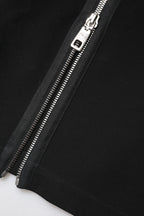 Dolce &amp; Gabbana Black Viscose One Shoulder Zipper Sheath Dress
