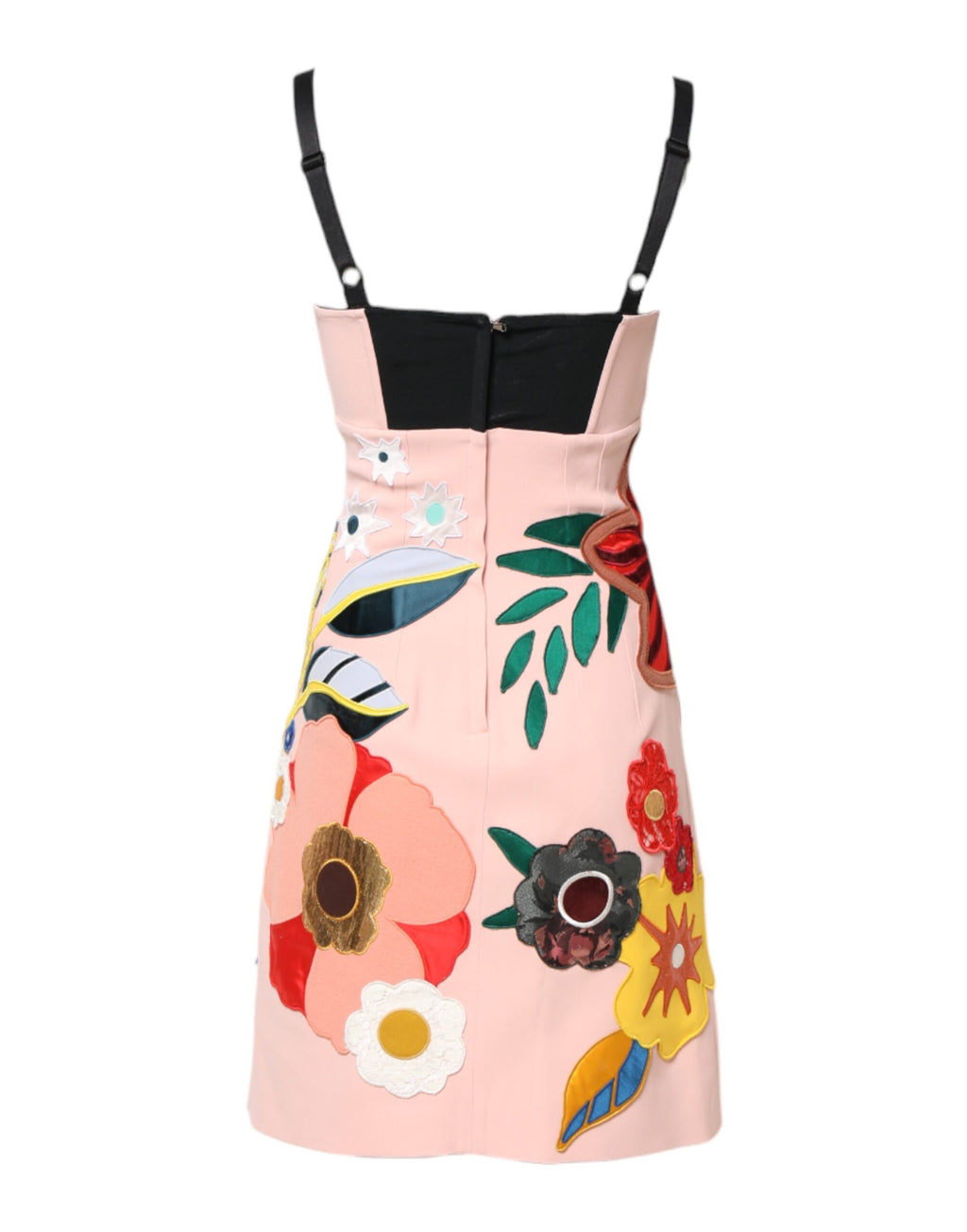 Dolce &amp; Gabbana Pink Floral Print Spaghetti Strap Mini Dress
