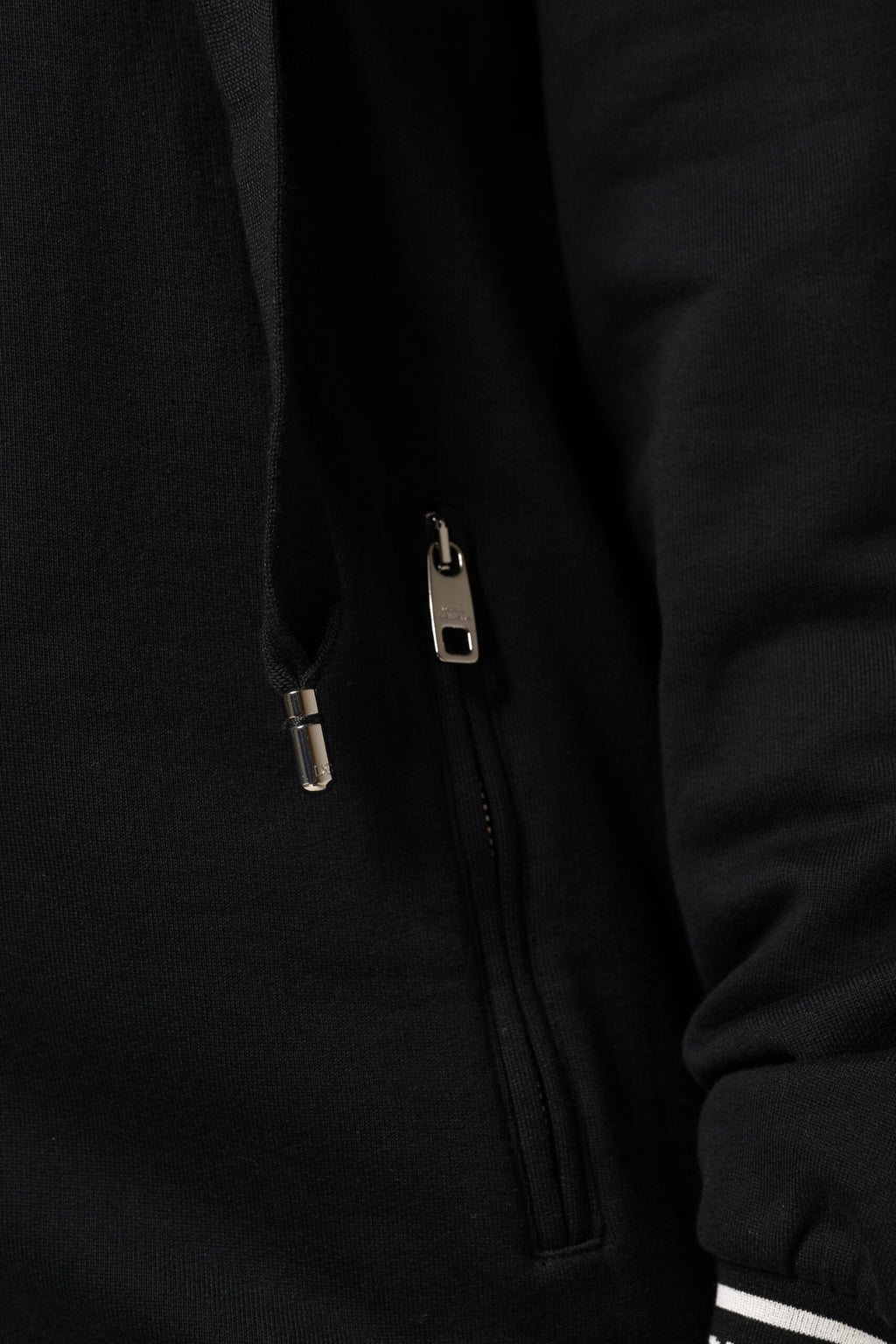 Dolce &amp; Gabbana Black Cotton Hooded Full Zip Sweatshirt Sweater