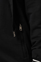 Dolce &amp; Gabbana Black Cotton Hooded Full Zip Sweatshirt Sweater