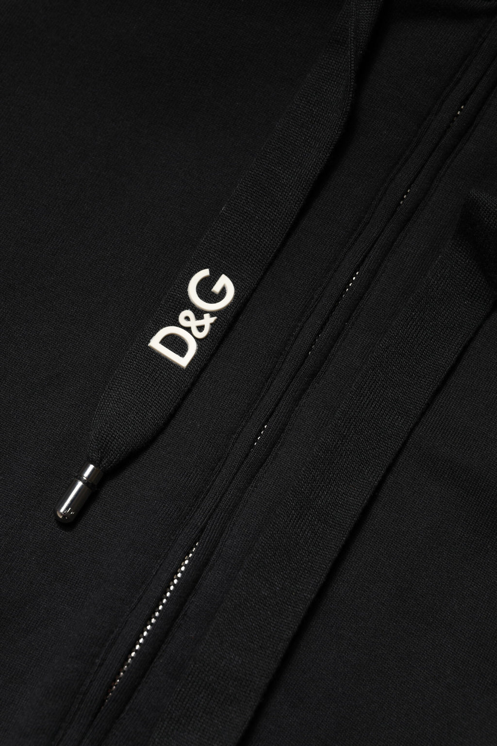 Dolce &amp; Gabbana Black Cotton Hooded Full Zip Sweatshirt Sweater
