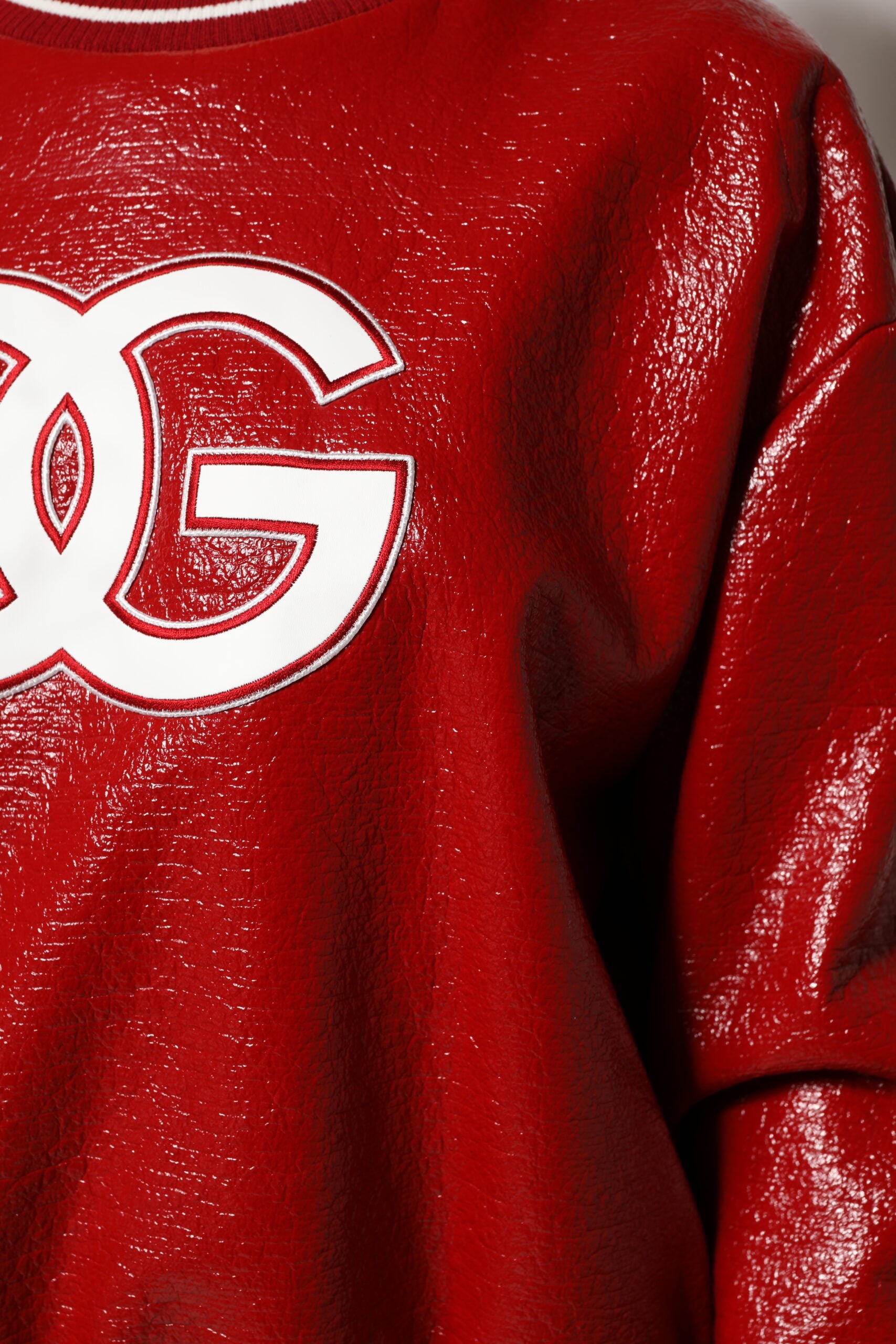 Dolce &amp; Gabbana Red Wool DG Logo Embroidery Pullover Sweater