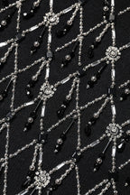 Dolce &amp; Gabbana Black Cashmere Embellished Long Sleeves Top