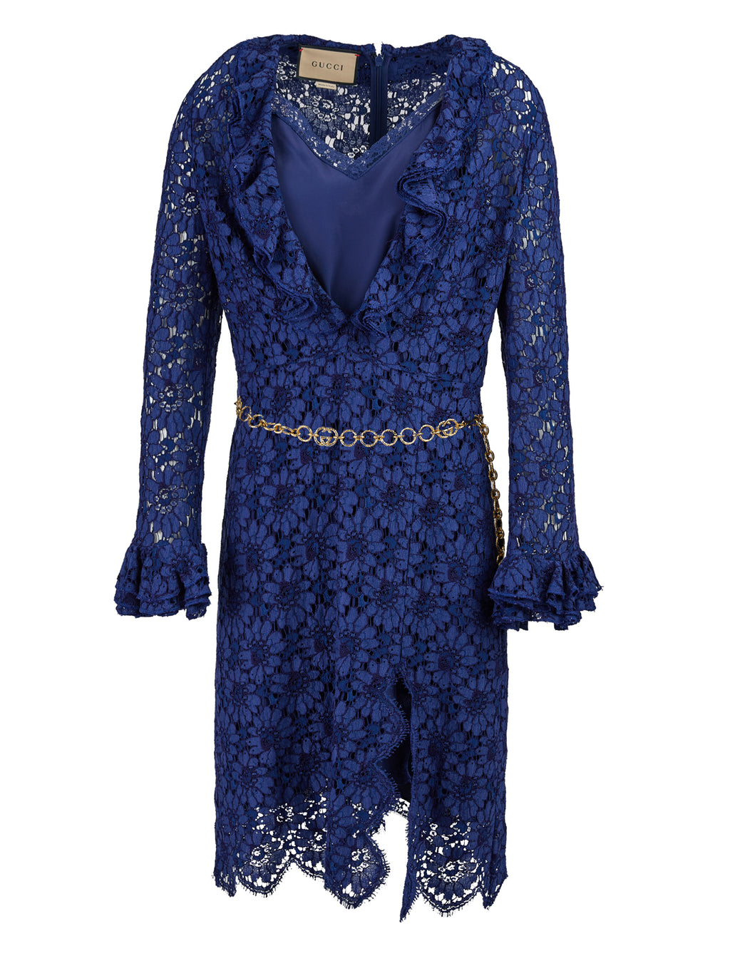 Gucci Blue Viscose and Cotton Mid Long Dress