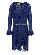 Gucci Blue Viscose and Cotton Mid Long Dress