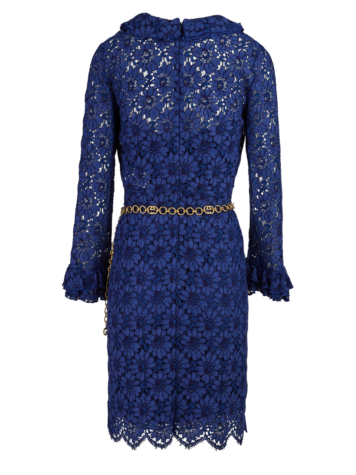 Gucci Blue Viscose and Cotton Mid Long Dress