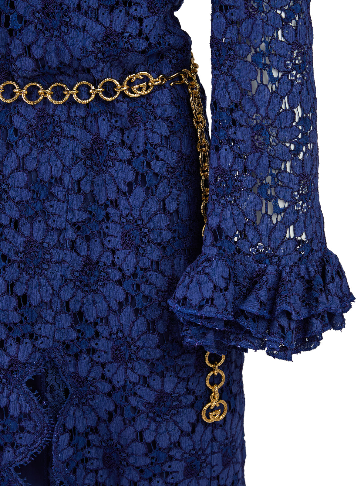 Gucci Blue Viscose and Cotton Mid Long Dress