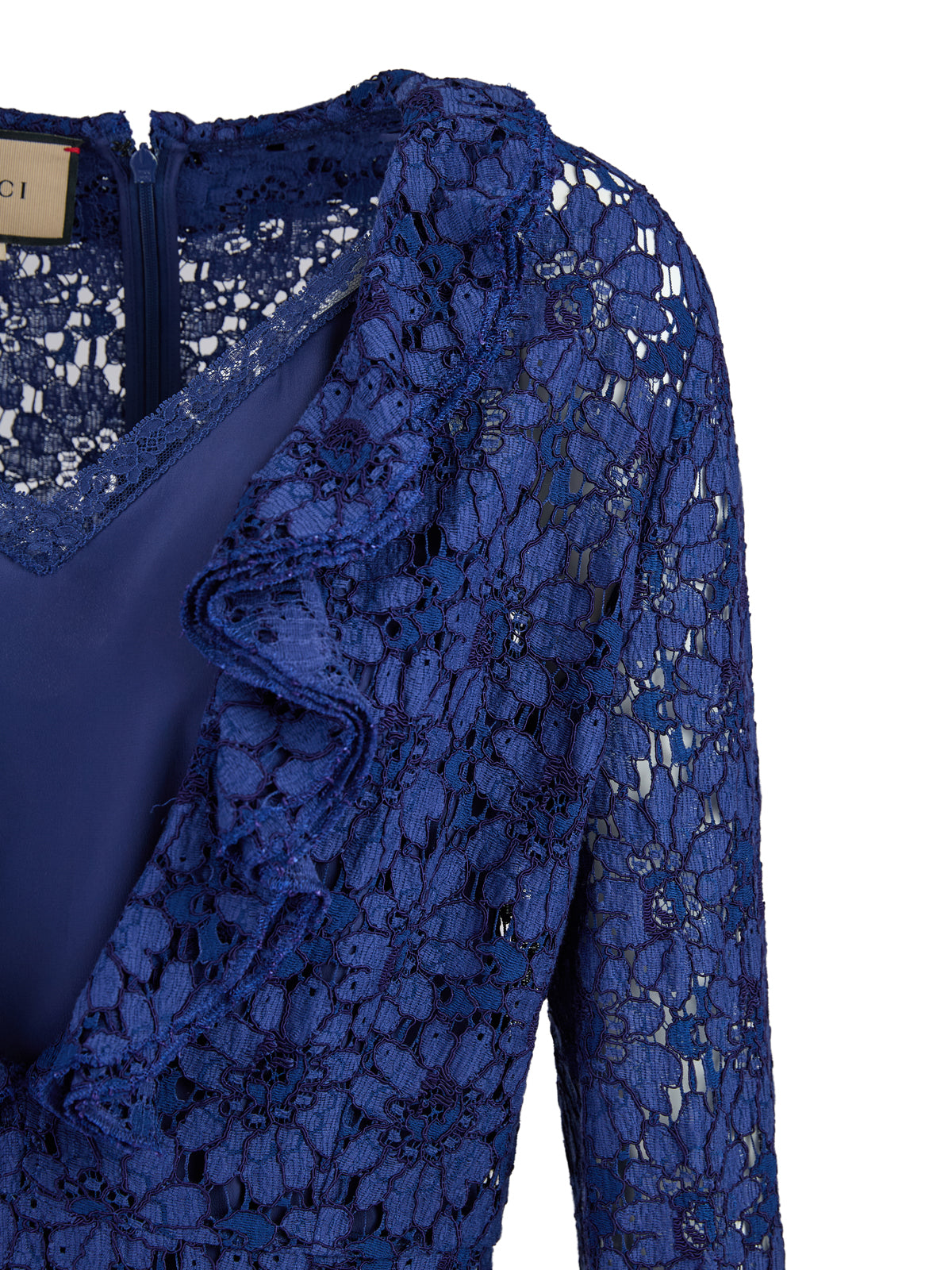 Gucci Blue Viscose and Cotton Mid Long Dress