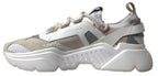 Dolce & Gabbana Sneakers White Beige Leather Sport DAYMASTER Shoes