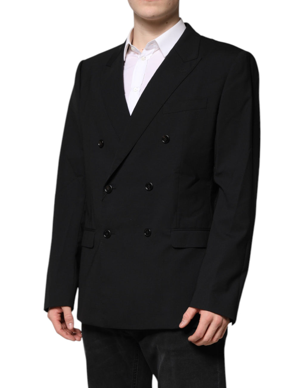 Dolce &amp; Gabbana Black MARTINI Double Breasted Suit Jacket