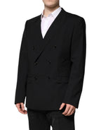 Dolce &amp; Gabbana Black MARTINI Double Breasted Suit Jacket