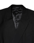 Dolce &amp; Gabbana Black MARTINI Double Breasted Suit Jacket