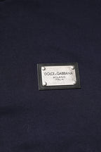 Dolce & Gabbana Dark Blue Logo Crew Neck Pullover Sweater