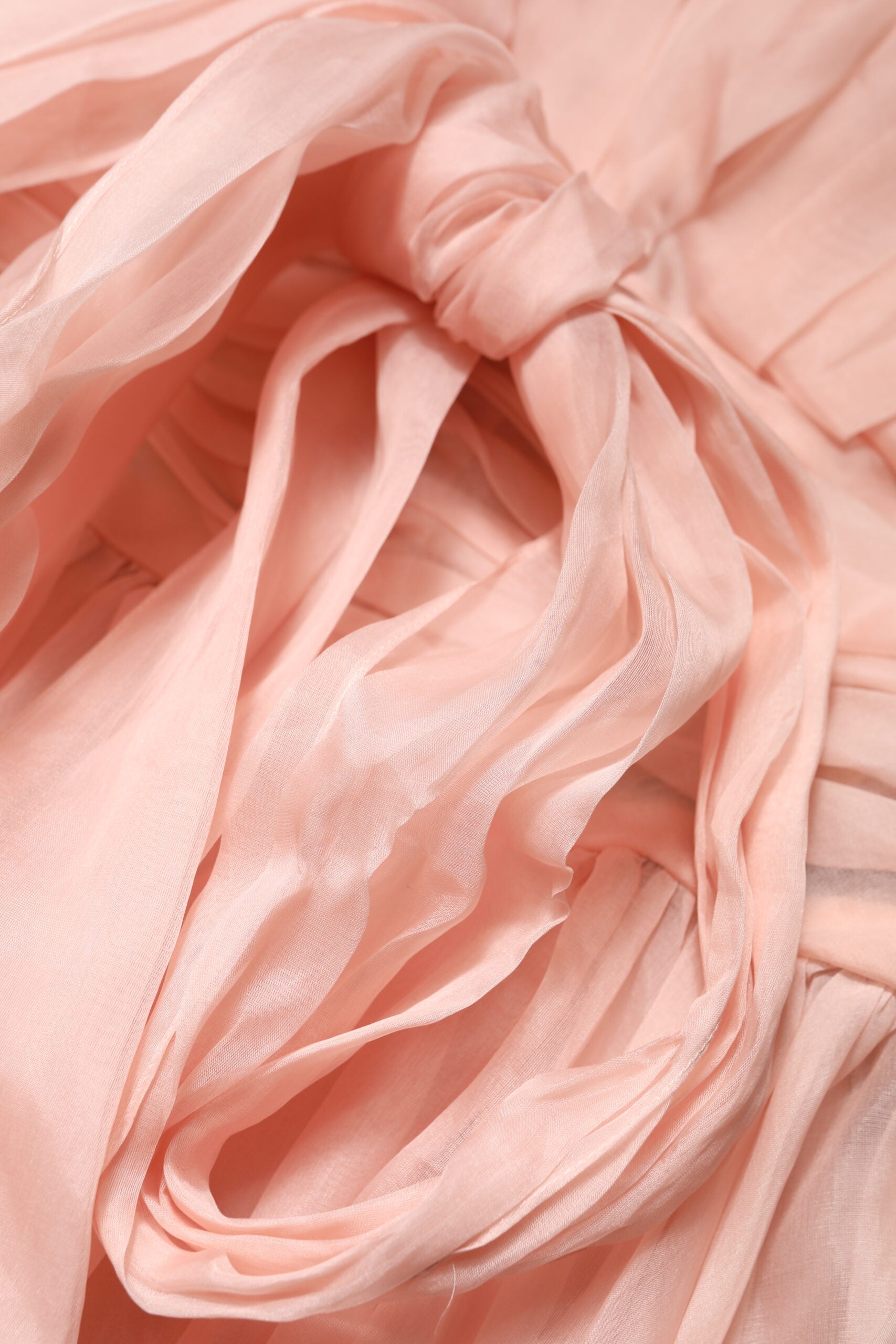 Dolce &amp; Gabbana Pink Silk Chiffon A-line Pleated Midi Dress