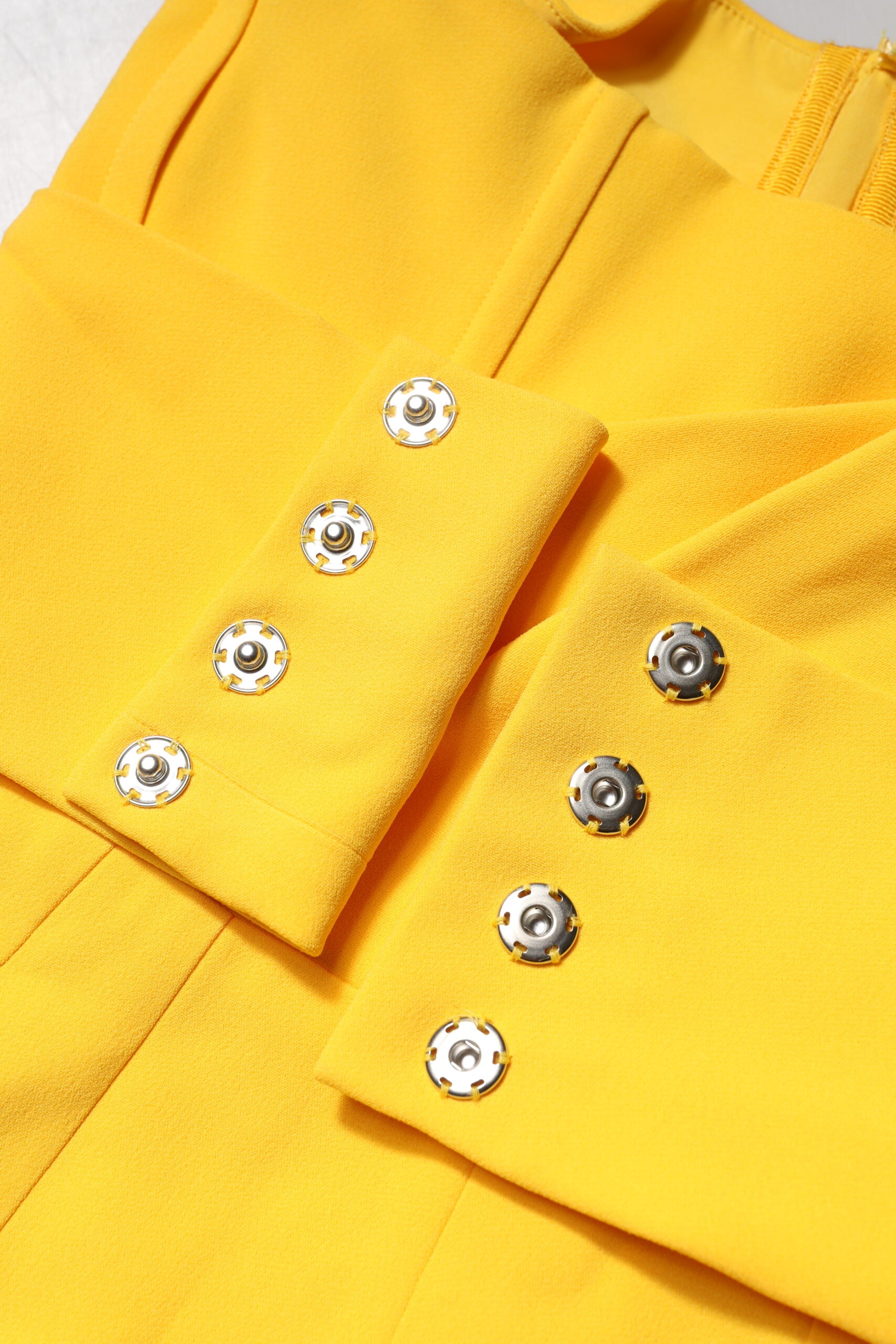 Dolce &amp; Gabbana Yellow One Shoulder Side Slit Midi Dress