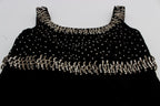 Dolce & Gabbana Brown Velvet Crystal Sheath Gown Dress