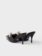 Prada Black Nappa Leather Rope Detail Sandals