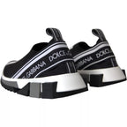 Dolce &amp; Gabbana Black White Slip On Sorrento Sneakers Shoes