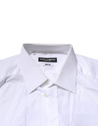 Dolce & Gabbana White MARTINI Long Sleeve Dress Formal Shirt