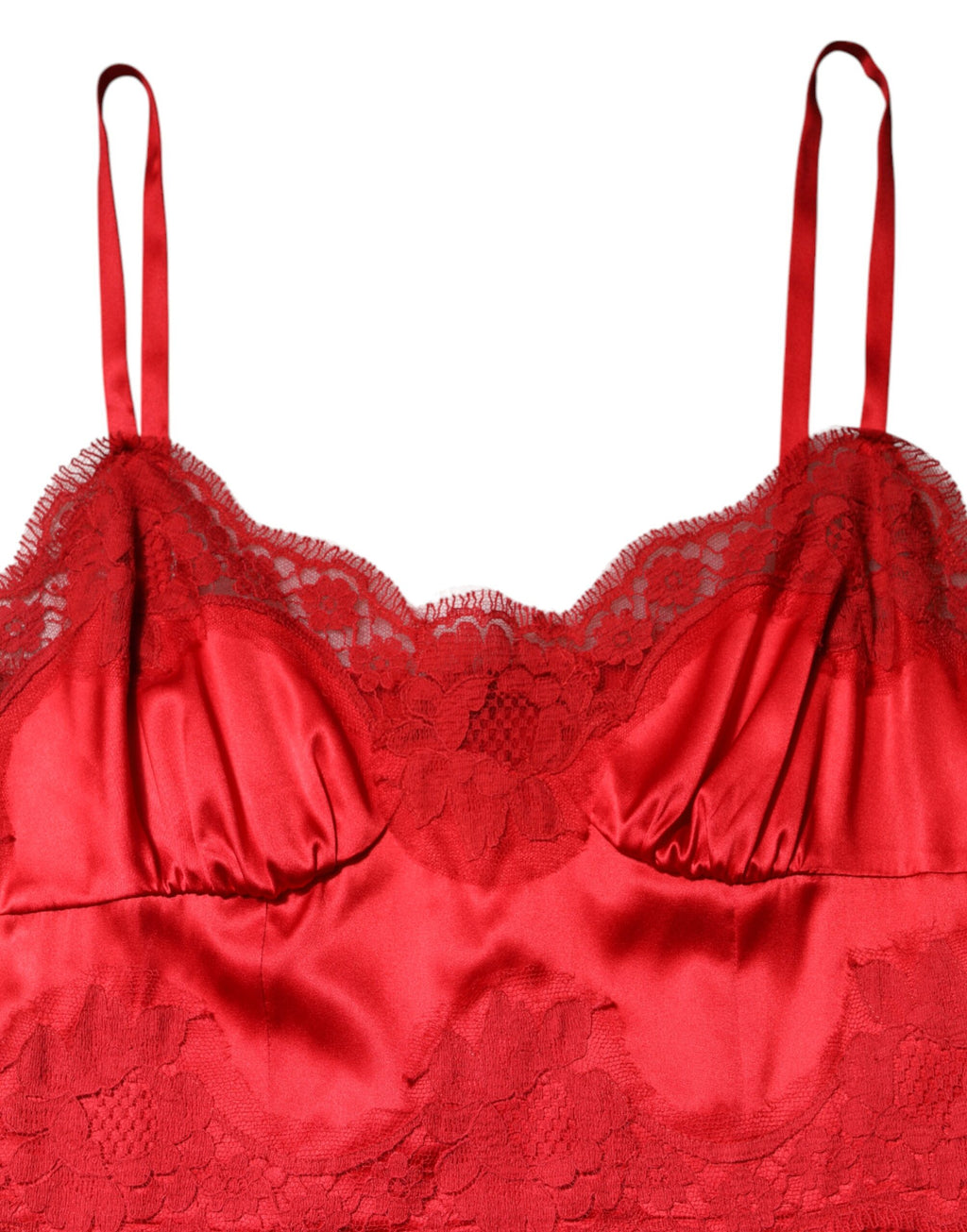 Dolce &amp; Gabbana Red Silk Sleeveless Maxi Long Dress