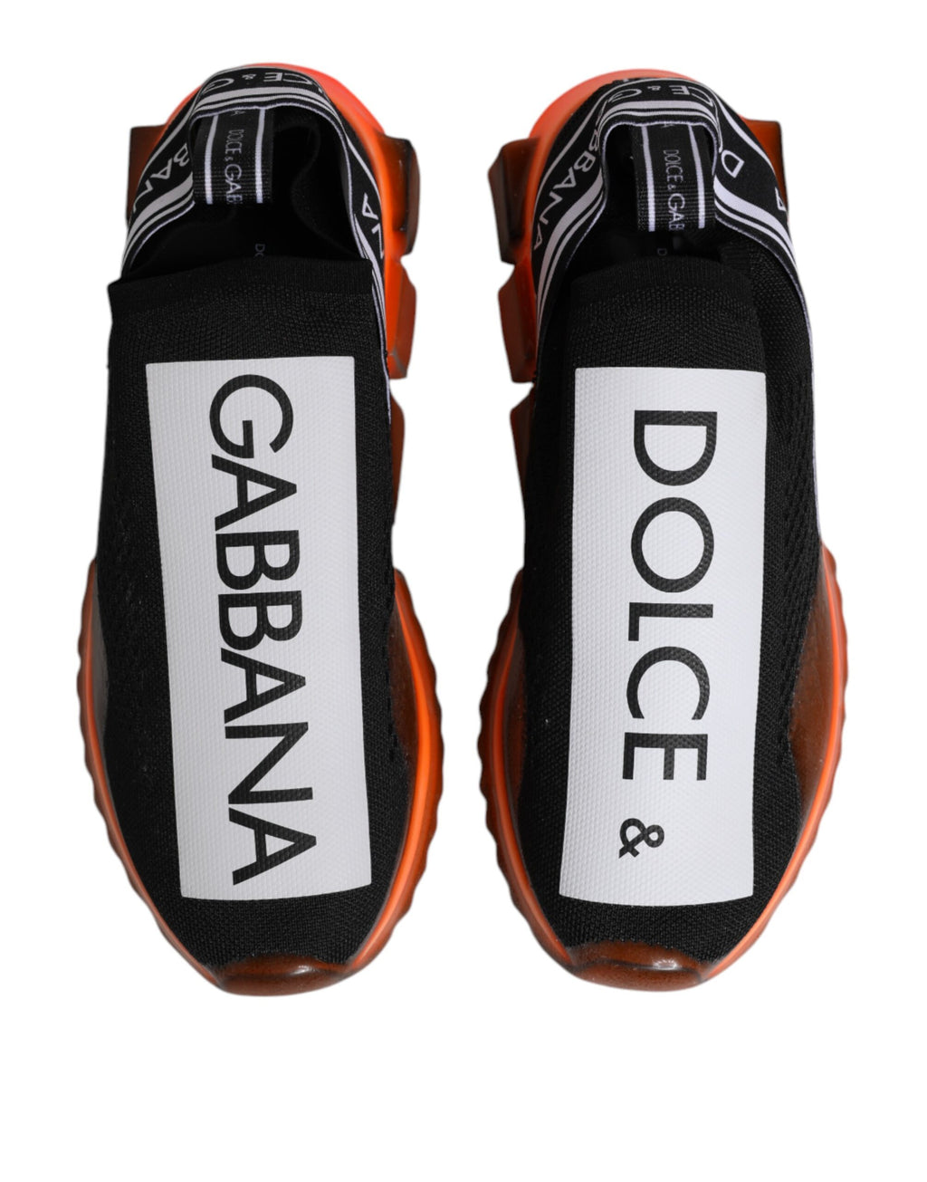Dolce &amp; Gabbana Black White Slip On Sorrento Sneakers Shoes