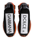 Dolce &amp; Gabbana Black White Slip On Sorrento Sneakers Shoes