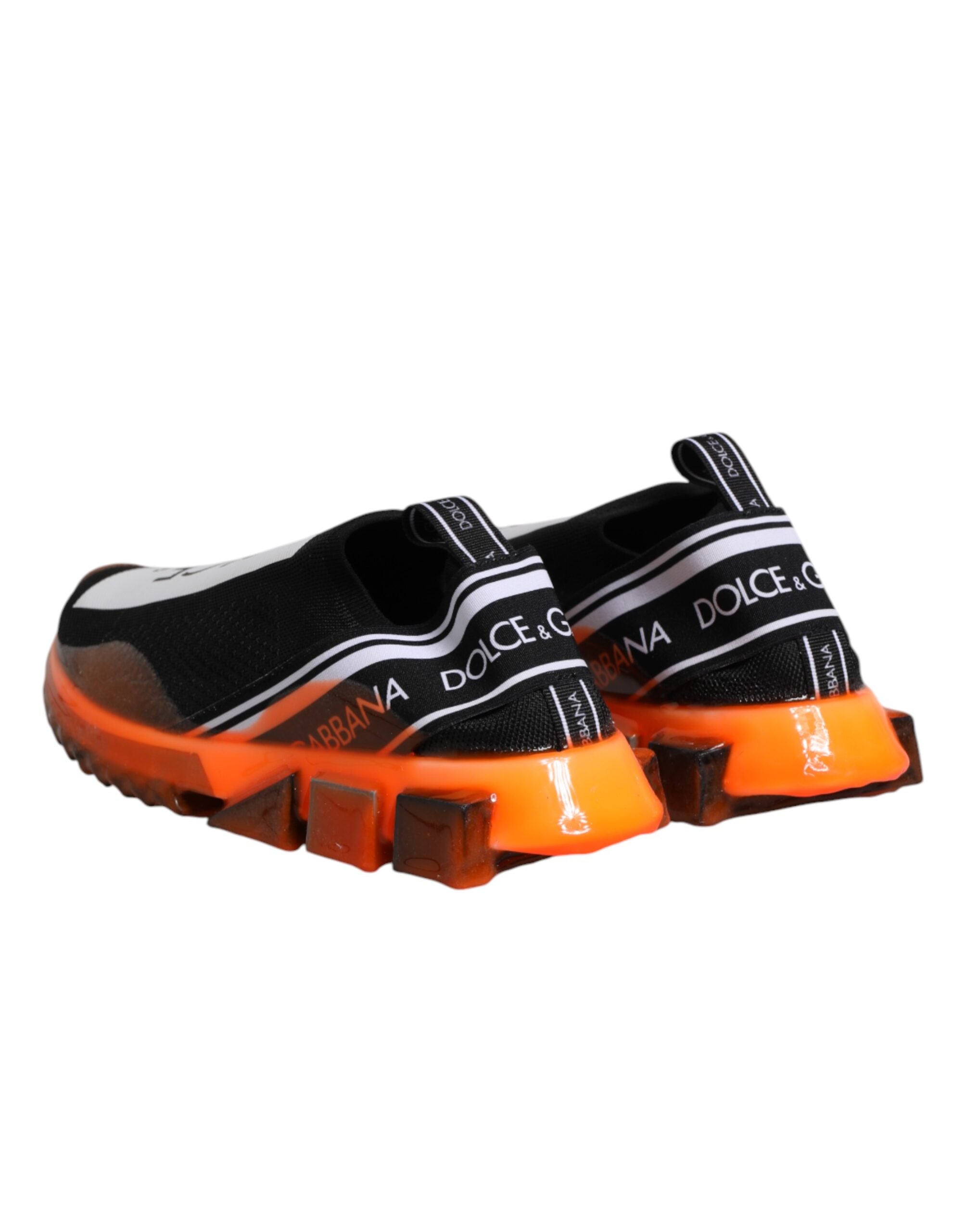 Dolce &amp; Gabbana Black White Slip On Sorrento Sneakers Shoes