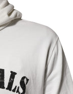 Dolce &amp; Gabbana White Cotton DG ROYAL Print Hooded Sweater