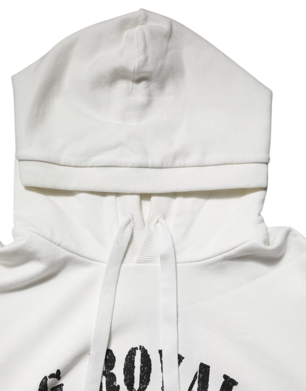 Dolce &amp; Gabbana White Cotton DG ROYAL Print Hooded Sweater