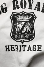 Dolce &amp; Gabbana White Cotton DG ROYAL Print Hooded Sweater