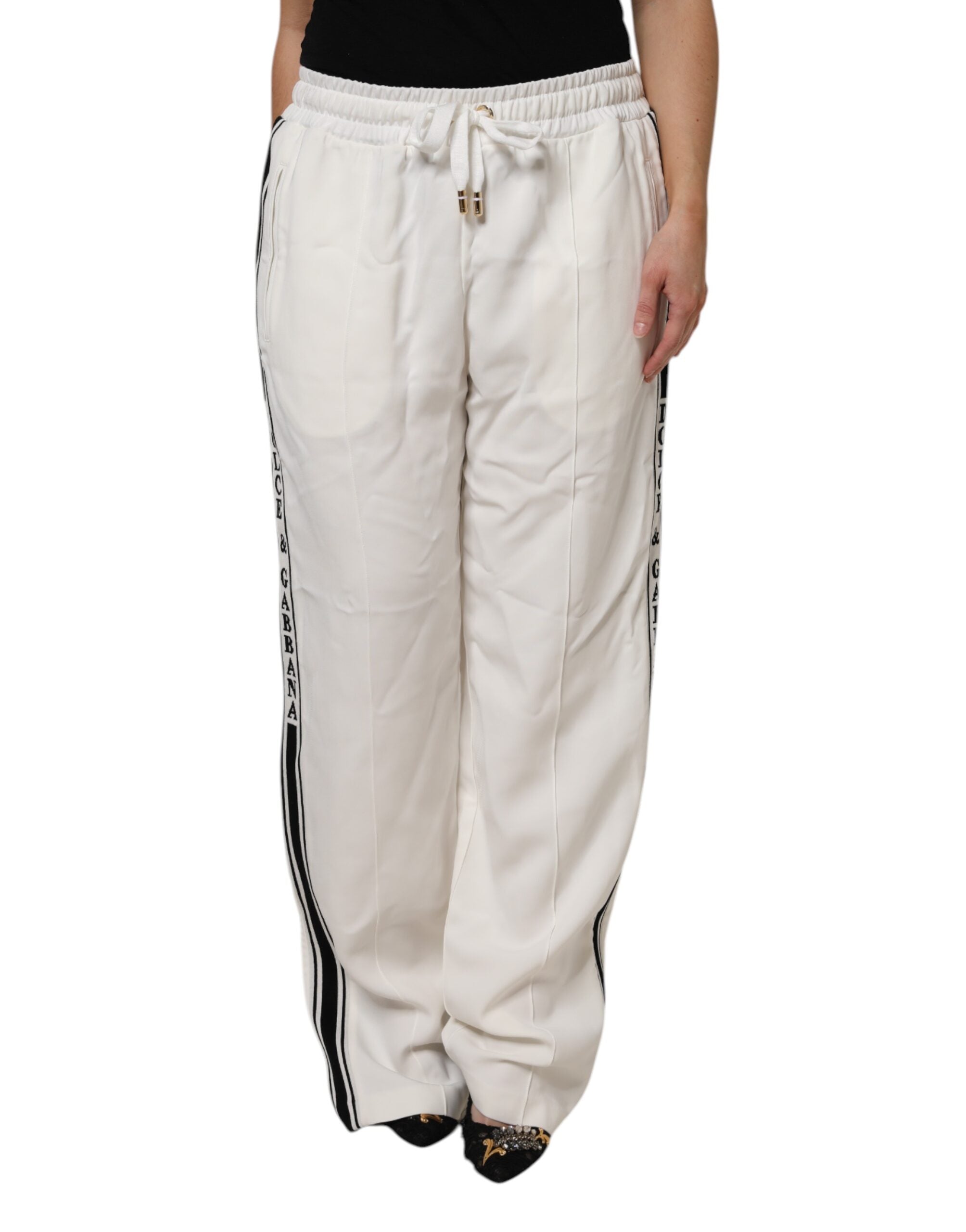 Dolce &amp; Gabbana White Jogger Sweatpants Pants